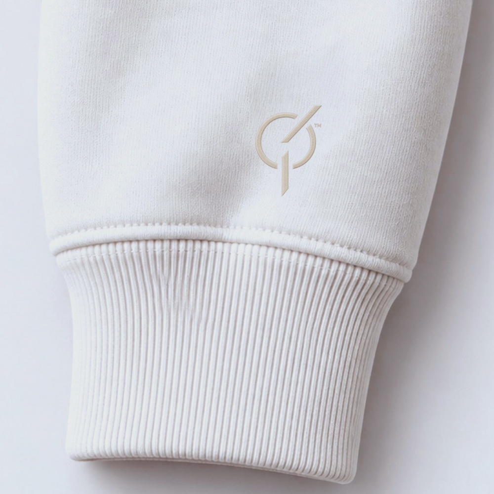 area 609 The Standard Faded Crewneck in cinder featuring a ribbed cuff and embroidered logo detail