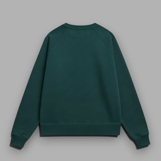 area 609 The Origin Crew ivy green ultra-heavyweight organic cotton French terry sweatshirt with raglan sleeves